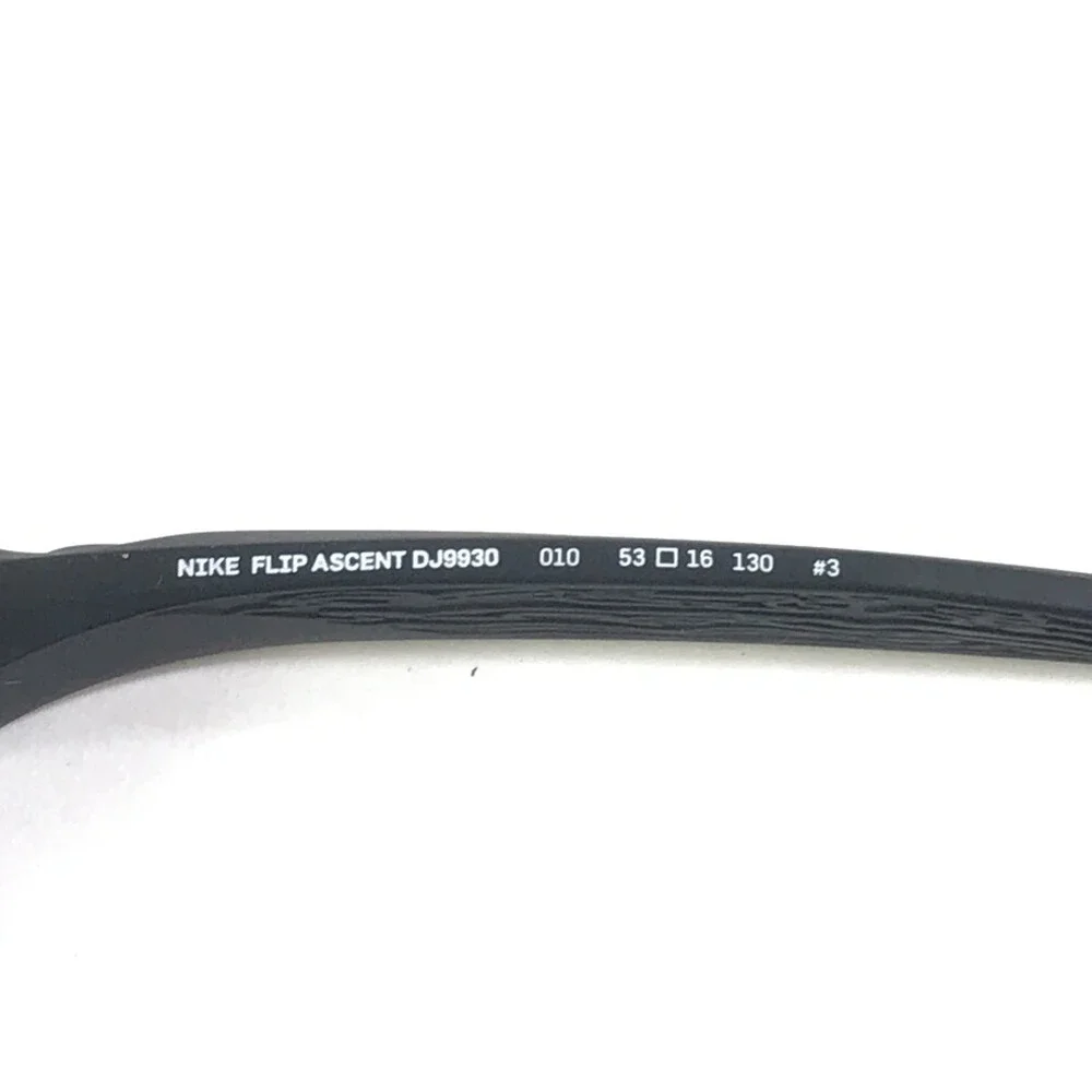 Nike Sunglasses FLIP ASCENT DJ9930 010 Shiny Black Frames Wrap with Gray Lenses